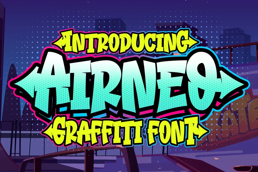 Airneo Font, wildstyle lettering