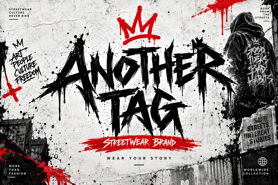 Another Tag Font, gothic lettering