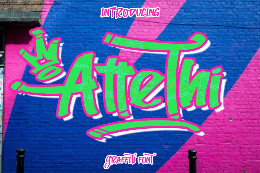 Attethi Font, handstyle lettering