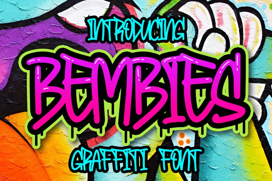 Bembies Font, bubble lettering