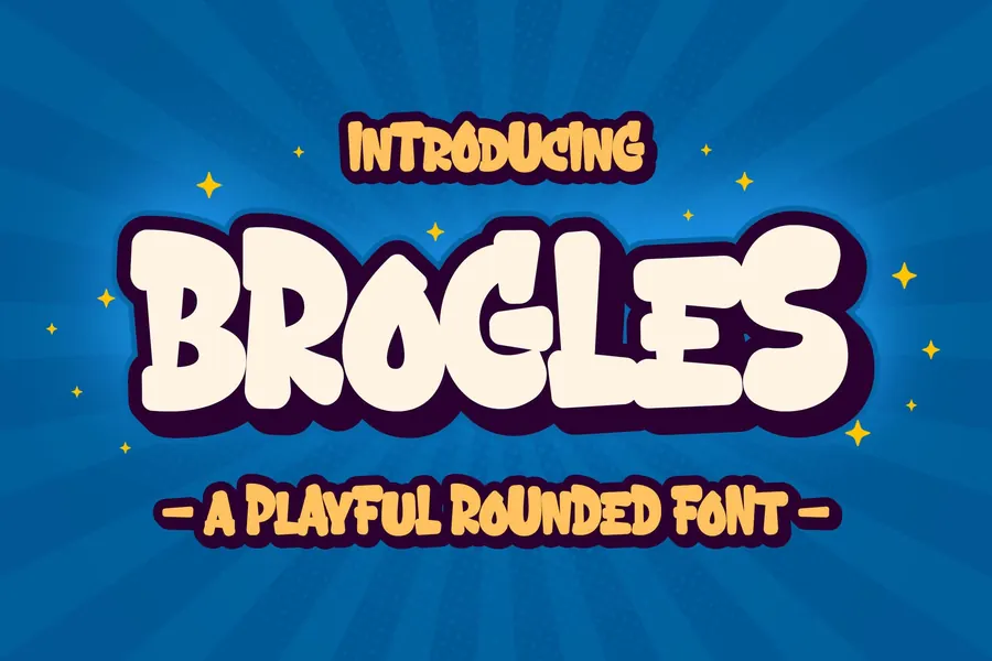 Brogles Font, bubble lettering