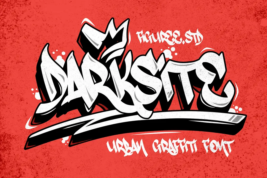 Darksite Font, wildstyle lettering
