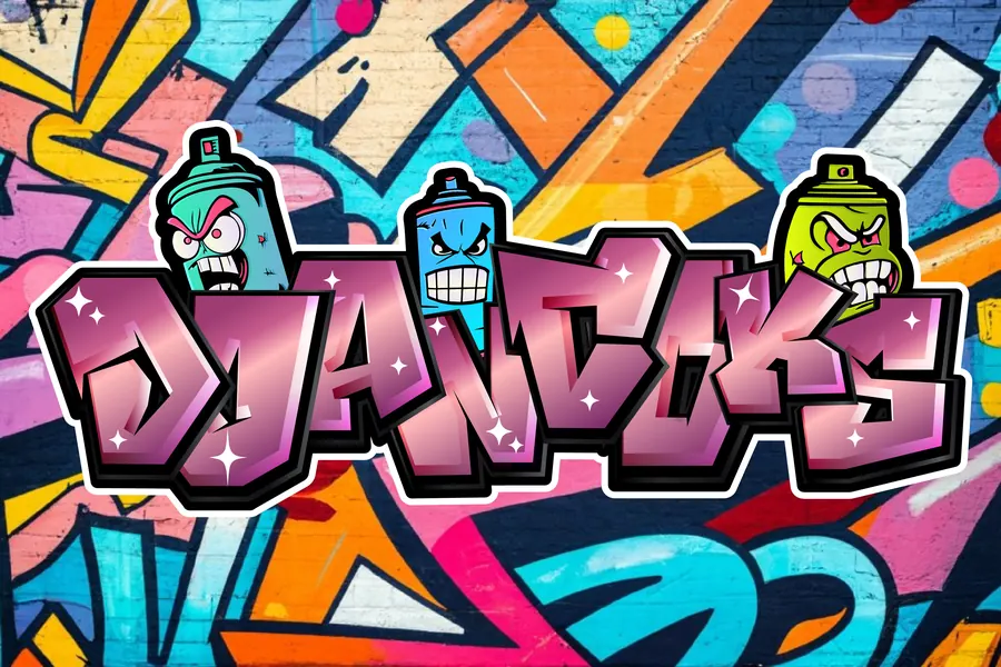 Djancoks Font, wildstyle lettering