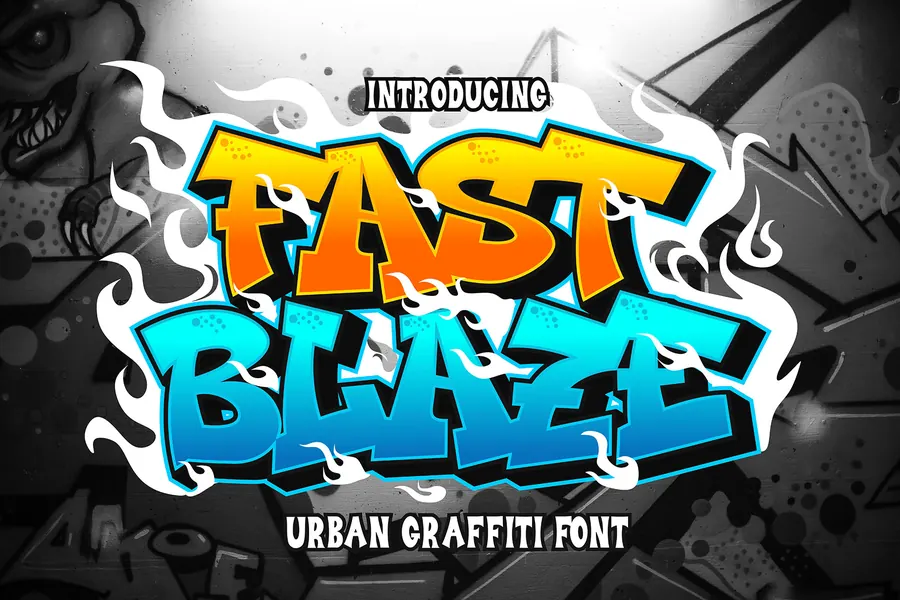 Fast Blaze Font, wildstyle lettering