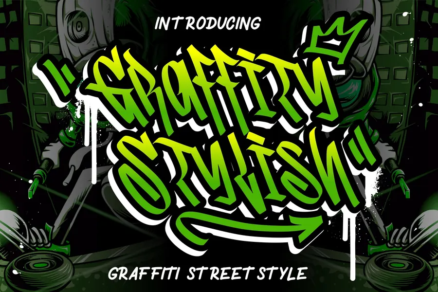 Graffity Stylish Font, wildstyle lettering