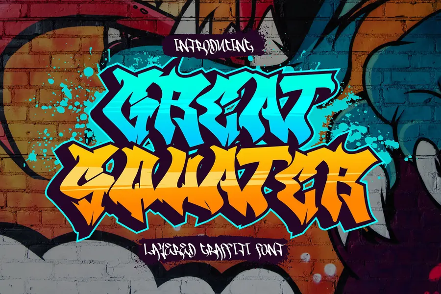 Great Squater Font, wildstyle lettering