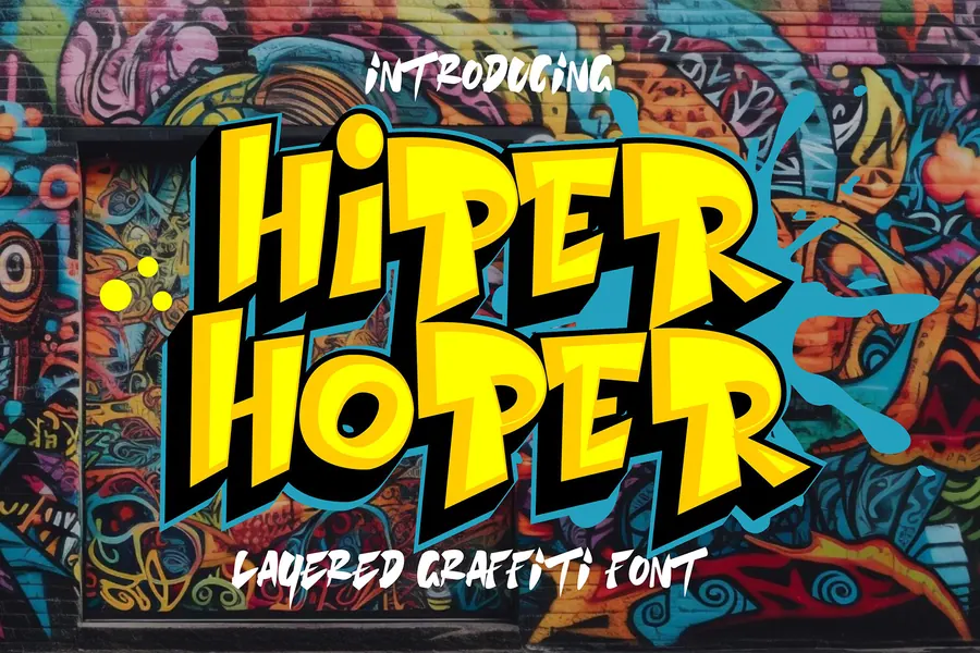 Hiper Hoper Font, wildstyle lettering