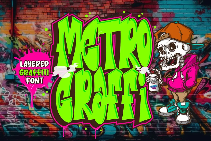 Metro Graffi Font, wildstyle lettering