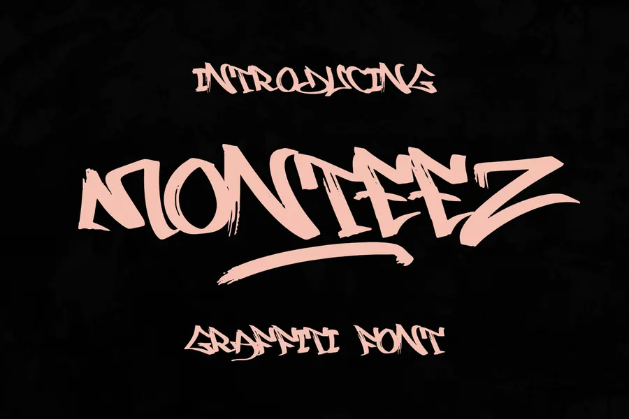 Monteez Font, handstyle lettering
