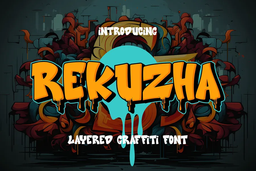 Rekuzha Font, wildstyle lettering