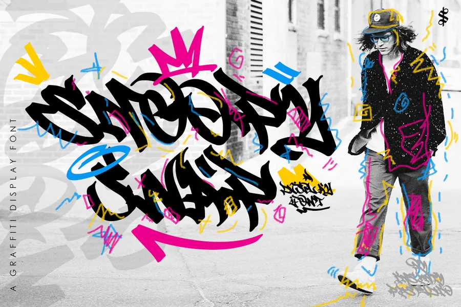Snoopy Swap Font, wildstyle lettering