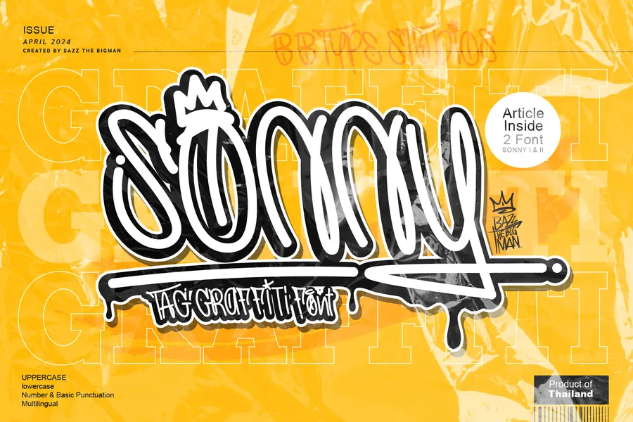 Sonny Font, handstyle lettering