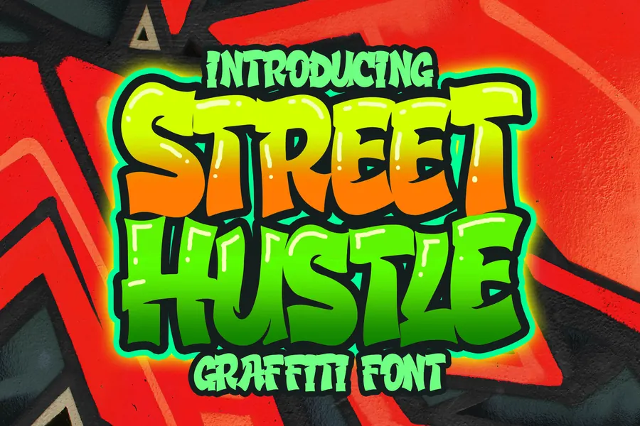 Street Hustle Font, wildstyle lettering