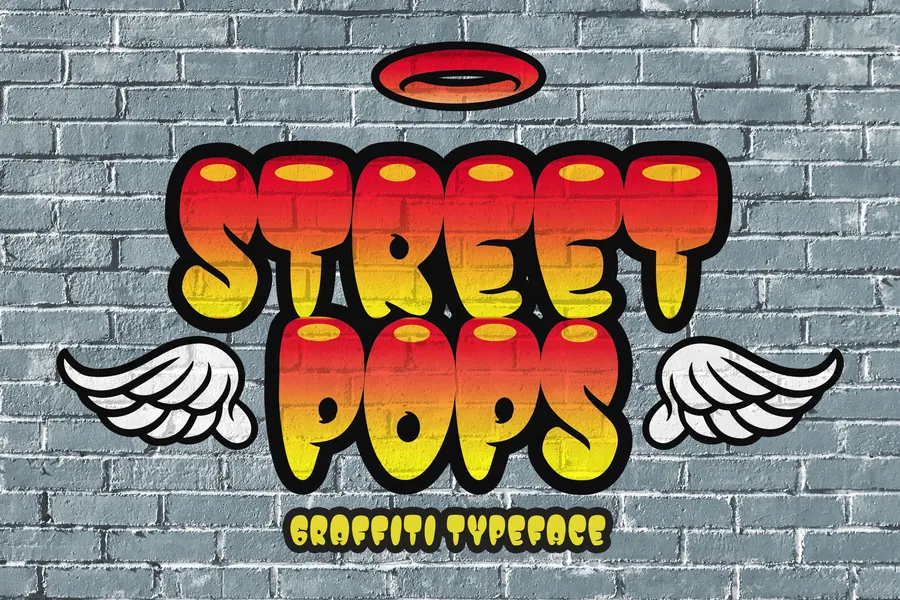 Street Pops Font, bubble lettering