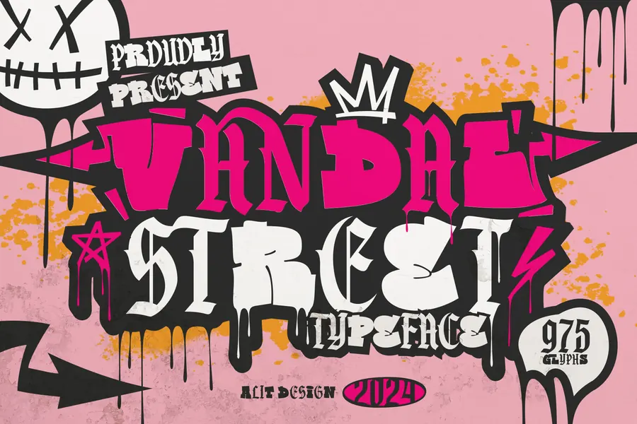Vandal Street Graffiti Font, wildstyle lettering