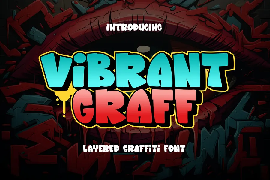Vibrant Graff Font, wildstyle lettering