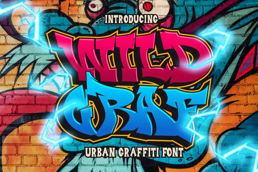 Wild Graf Font, wildstyle lettering